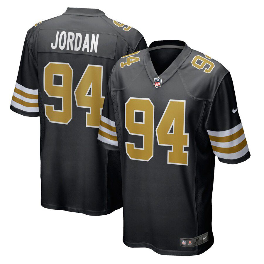 Men New Orleans Saints #94 Cameron Jordan Nike Black Alternate Game NFL Jersey->new orleans saints->NFL Jersey